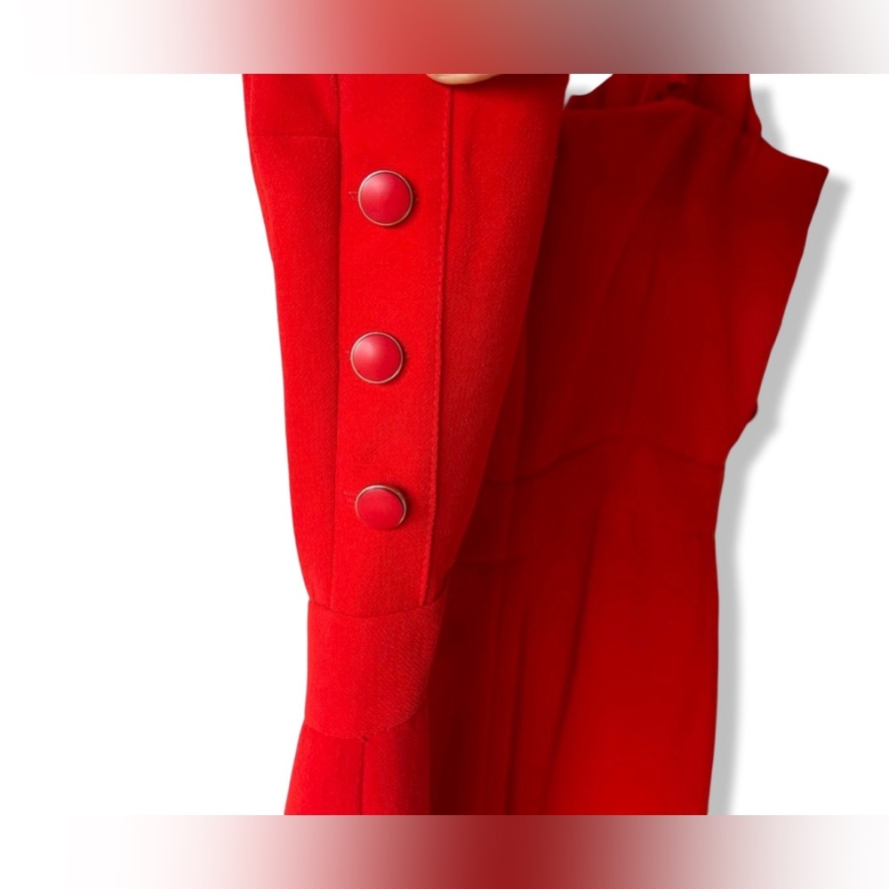 Sezane Vanille Sleeveless V-Neck Jumpsuit | Red Coral | Size 36 | US 4 - Picture 10 of 16
